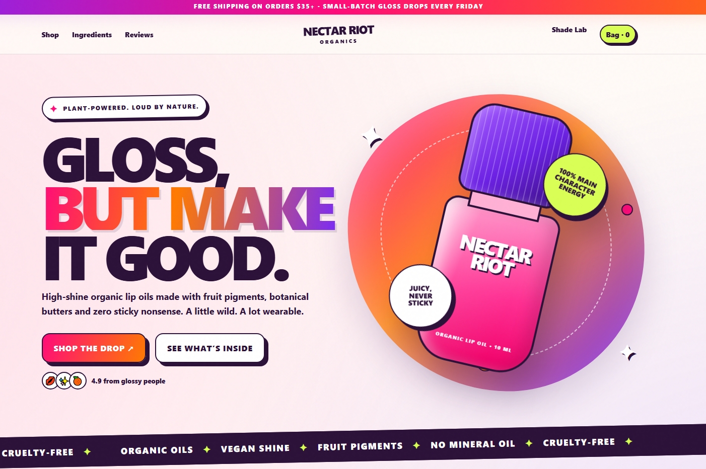 Low-carb nootropics website design